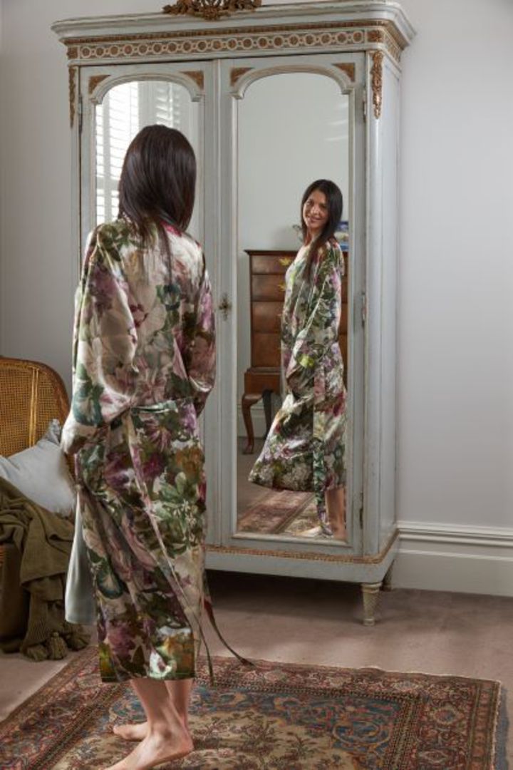 MM Linen - Fiorella Silk Robe - Multi image 1